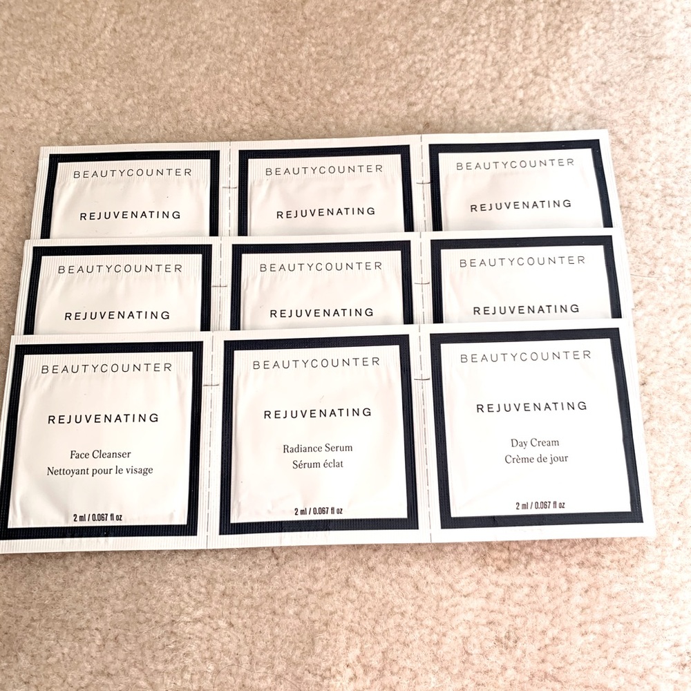 Beautycounter Set of 3 Sample sets Rejuvenating